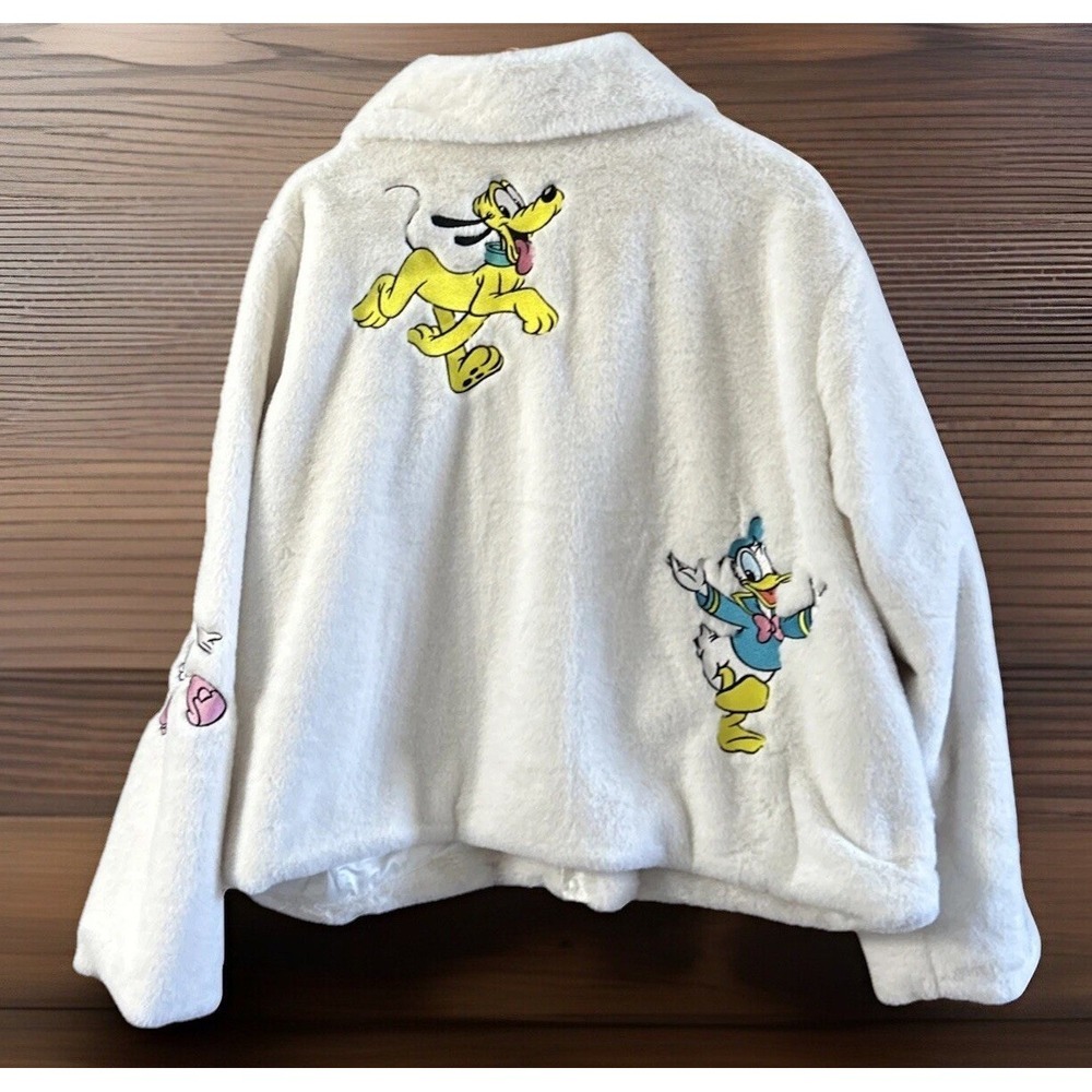 Women's Disney Mickey & Friends Plush Faux Fur Full-Zip Jacket Plus Sz 1X RARE - Picture 6 of 16